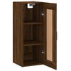 vidaXL Wall Mounted Cabinet Brown Oak 34.5x34x90 cm Engineered Wood