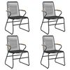 vidaXL Garden Chairs 4 pcs Black 58x59x85,5 cm PVC Rattan