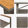 vidaXL Garden Dining Set 11 pcs Grey Poly Rattan