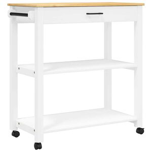 vidaXL Kitchen Trolley "MONZA" 84x40x88,5 cm Solid Wood Pine