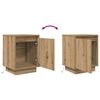 vidaXL Bedside Cabinet with LED Lights&nbsp;Artisan Oak 38x34x50 cm