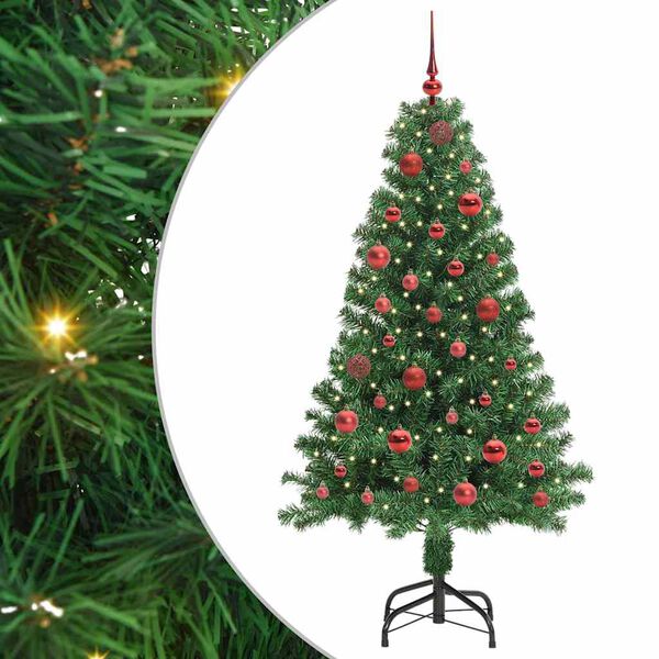 vidaXL Artificial Christmas Tree with 150 LEDs with Stand Green 150 cm