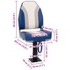 vidaXL Boat Seat with Pedestal 360&deg; Rotatable