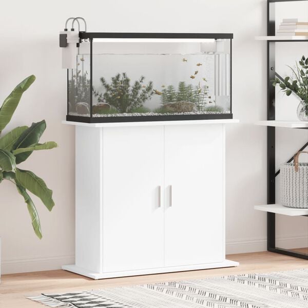 vidaXL Aquarium Stand White 81x36x73 cm Engineered Wood