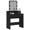 vidaXL Dressing Table Black oak 80 x 41 x 144.5 cm Engineered wood
