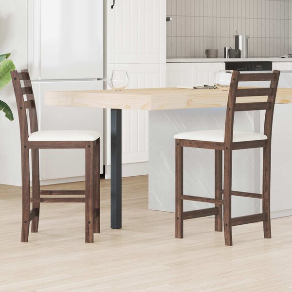 vidaXL Dining Chairs 2 pcs Light Brown 40 x 47.5 x 99.5 cm