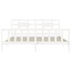 vidaXL Bed Frame without Mattress White Super King Size Solid Wood Pine