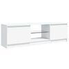 vidaXL TV Cabinet with LED Lights White 120x30x36 cm