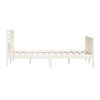 vidaXL Bed Frame without Mattress White Solid Wood 200x200 cm (810103+814165)