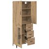 vidaXL Highboard Artisan Oak 69.5 x 34 x 180 cm Engineered Wood