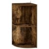 vidaXL Corner Shelf 2-Tier 41.5 x 41.5 x 72 cm Engineered Wood
