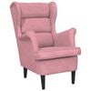 vidaXL Armchair Pink Velvet