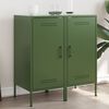 vidaXL Sideboards 2 pcs Olive Green 36x39x79 cm Steel
