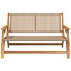 vidaXL Garden Furniture Beige 122 x 78 x 73 cm Solid Acacia Wood