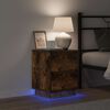 vidaXL Bedside Cabinet Smoked Oak 39 x 34.5 x 50 cm Engineered wood