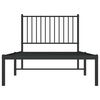 vidaXL Metal Bed Frame without Mattress with Headboard Black 90x190cm