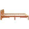 vidaXL Bed Frame with Headboard Wax Brown 150 x 200 cm Solid Pine Wood