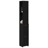 vidaXL Bathroom Cabinet Black Oak 25 x 25 x 170 cm Engineered Wood