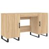 vidaXL Desk Sonoma Oak 140x50x75 cm Engineered Wood