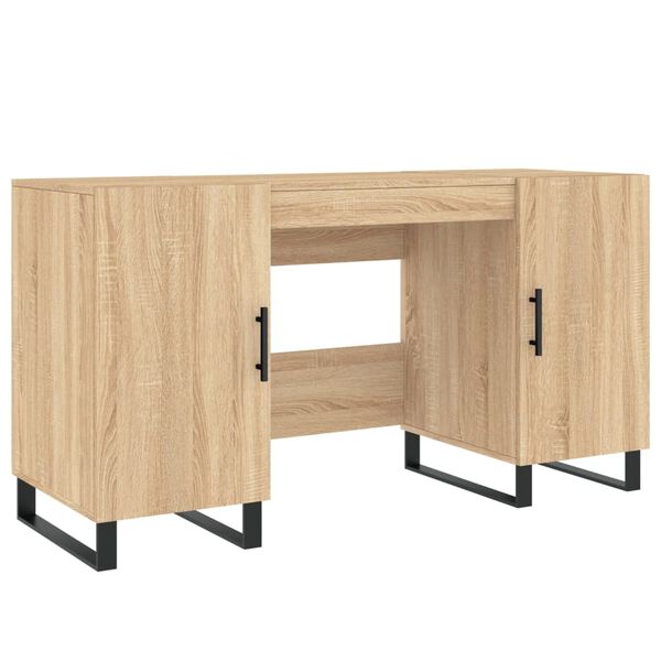 vidaXL Desk Sonoma Oak 140x50x75 cm Engineered Wood