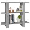 vidaXL Book Cabinet/Room Divider Grey Sonoma 100x30x87 cm