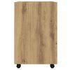 vidaXL Cabinet with Wheels Artisan Oak 33x38x60 cm Engineered Wood