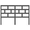 vidaXL Bed Headboard Grey 166x4x100 cm Solid Wood Pine