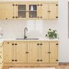 vidaXL Cabinet with Shelf SKI 4 pcs Honey Brown Solid Pine Wood