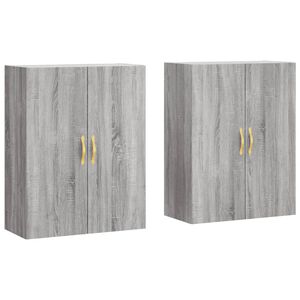 vidaXL Wall Mounted Cabinets 2 pcs Grey Sonoma 69.5x34x90 cm