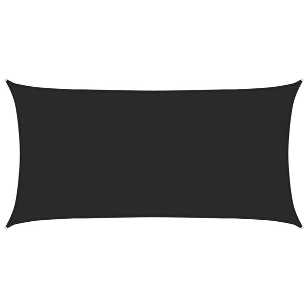 vidaXL Sunshade Sail 160 g/m² Black 4x7 m HDPE