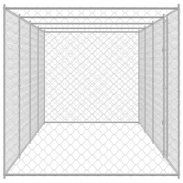 vidaXL Dog Cage Silver 800 x 200 x 200 cm Galvanised Steel