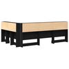 vidaXL Storage Headboard with Shelf Black Oak 207.5 x 137.5 x 76.5 cm