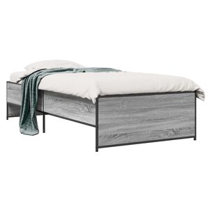 vidaXL Bed Frame Grey Sonoma 80 x 200 cm Engineered Wood