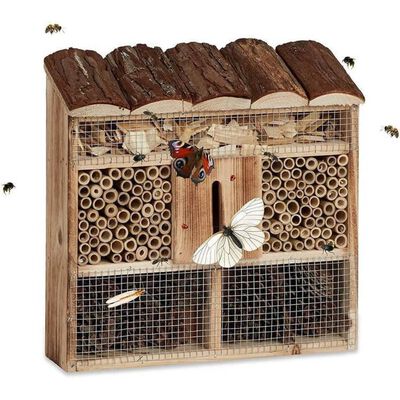 HI Insect Nesting House Wood Natural 30x9.5x30 cm