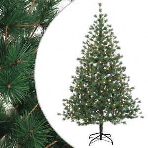 vidaXL Artificial Hinged Christmas Tree 150 cm 150 LEDs Warm White