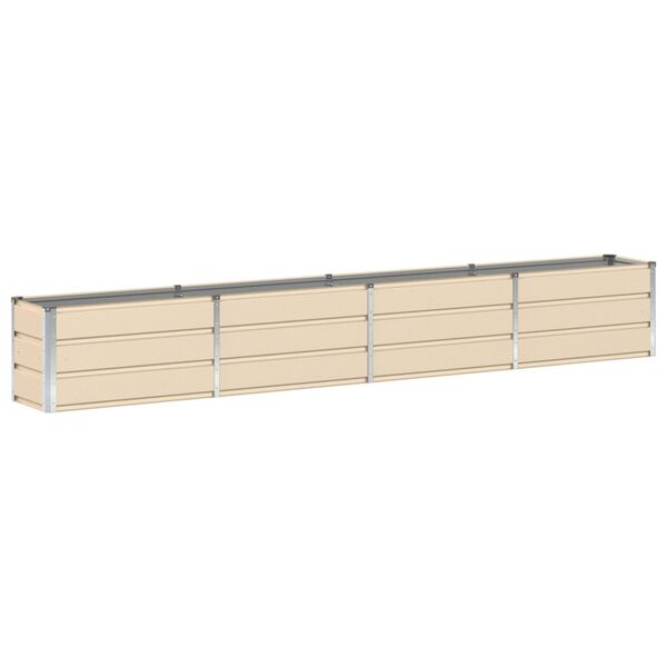vidaXL Planter Ivory 320 x 40 x 45 cm Steel