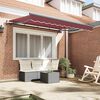vidaXL Retractable Awning Manual Burgundy 300 x 200 cm Fabric