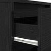vidaXL Bedside Cabinet with LED Lights&nbsp;Black 38x34x65 cm
