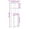 vidaXL Bathroom Cabinet with Shelves Grey Sonoma 36x35x165 cm