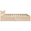 vidaXL Bed Frame with Drawers 200x200 cm Solid Wood Pine