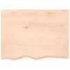 vidaXL Wall Shelf 80x60x2 cm Untreated Solid Wood Oak