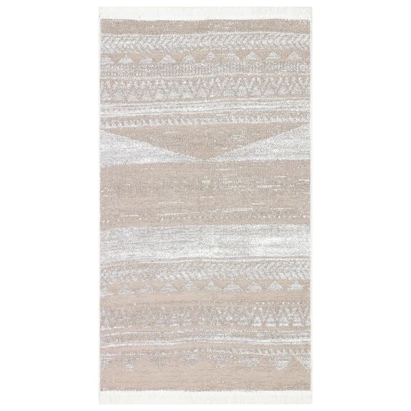 vidaXL Rug Beige 120x180 cm Cotton