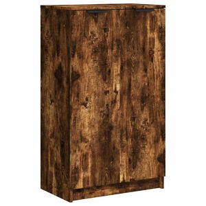 vidaXL Shoe Cabinet Smoked Oak 59x35x100 cm Engineered Wood