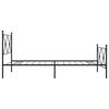 vidaXL Metal Bed Frame without Mattress with Footboard Black 107x203cm