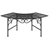 vidaXL Tree Bench 113 cm Black Steel