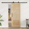 vidaXL Sliding Door ORKDAL Brown 73.5 x 198.5 cm Solid Pine Wood
