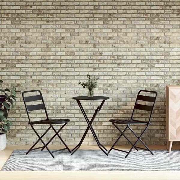 vidaXL 3D Wall Panels with Sand Brick Design 10 pcs EPS