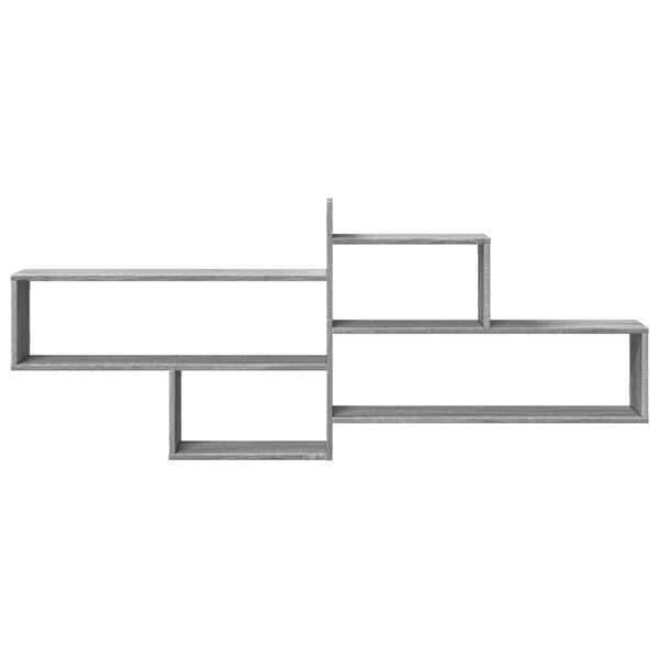 vidaXL Wall Shelf Grey Sonoma 167.5x18x68 cm Engineered Wood