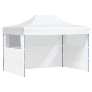 vidaXL Professional Folding Party Tent with 3 Sidewalls 280x410x315 cm Steel White