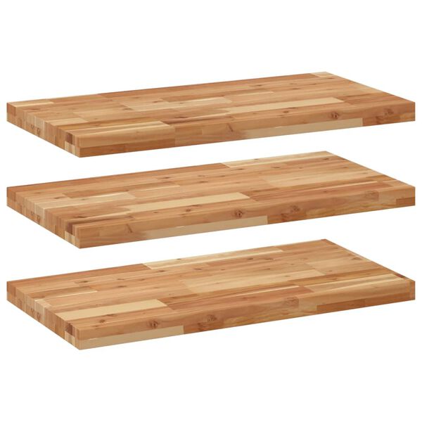 vidaXL Floating Shelves 3 pcs 60x40x4 cm Oil Finished Solid Wood Acacia
